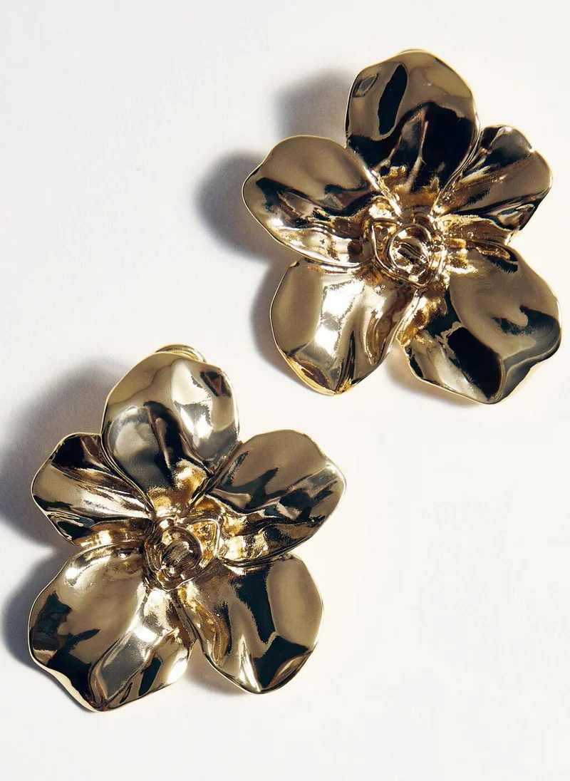MANGO Flower-design earrings
